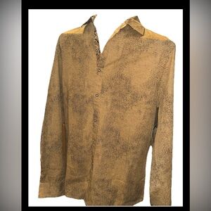 NWT Rock Roll n Soul LS Animal BrownButton Shirt